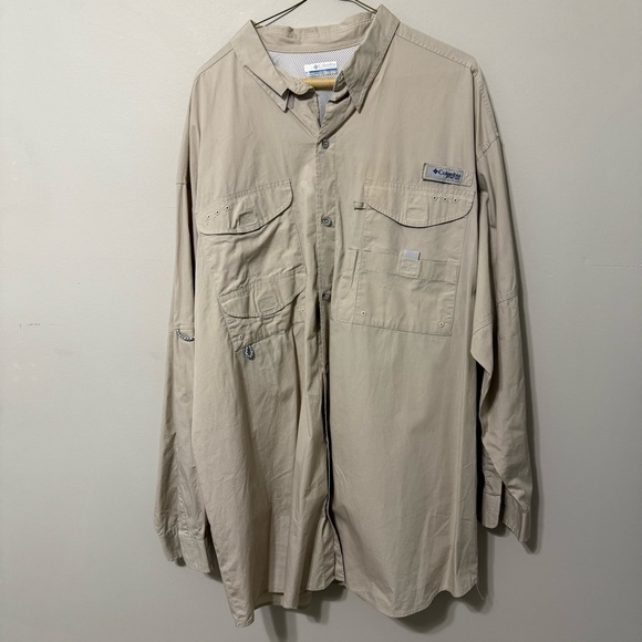 Men's Columbia Tan Lightweight Shirt Jacket - Picture 6 of 7